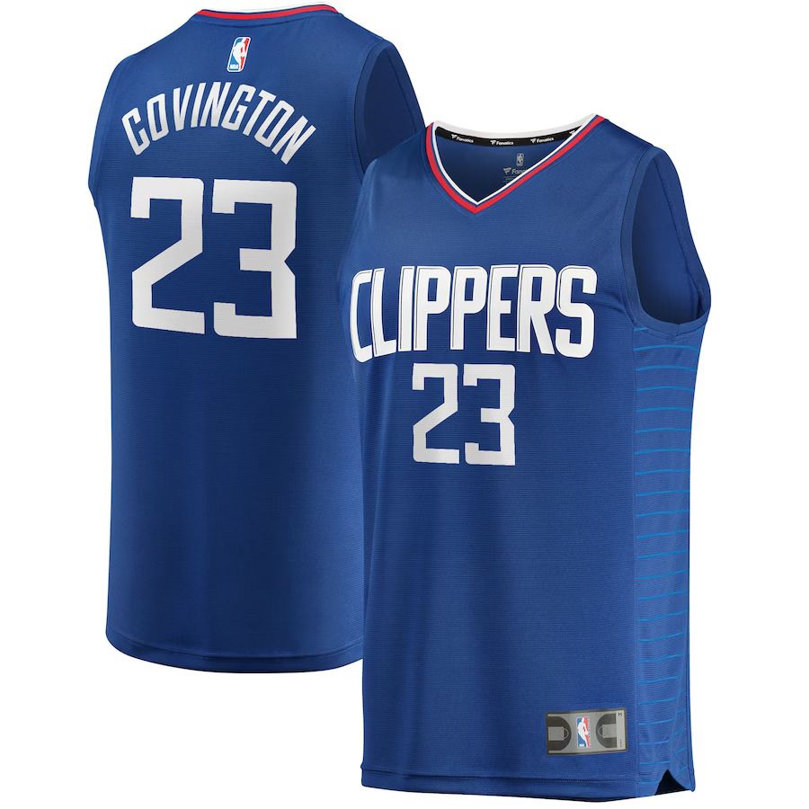 Men Los Angeles Clippers #23 Robert Covington Fanatics Branded Royal Fast Break Replica NBA Jersey